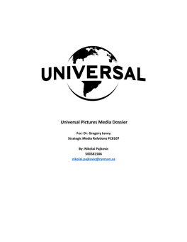 Universal Pictures Media Dossier