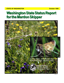 WDFW Status Report for the Mardon Skipper