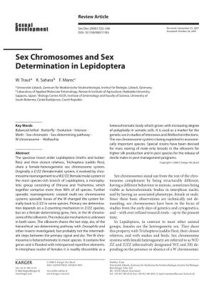 Sex Chromosomes and Sex Determination in Lepidoptera