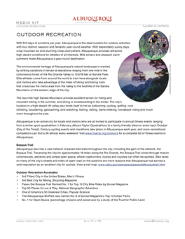 Media Kit Outdoor Recreation