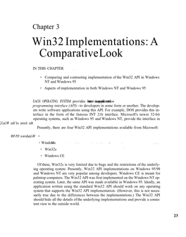Win32 Implementations: a Comparative Look