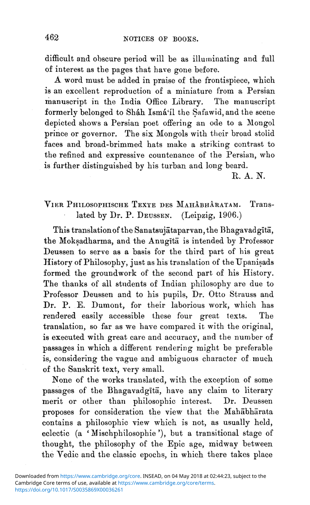 Vier Philosophische Texte Des Mahâbhâratam