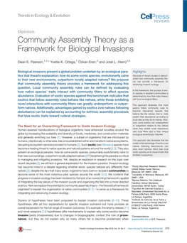 Community Assembly Theory As a Framework for Biological Invasions
