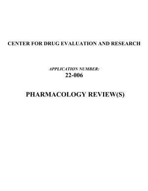 PHARMACOLOGY REVIEW(S) Comments on N22288 Bepotastine Besilate Bepreve from A