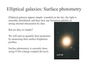Elliptical Galaxies: Surface Photometry