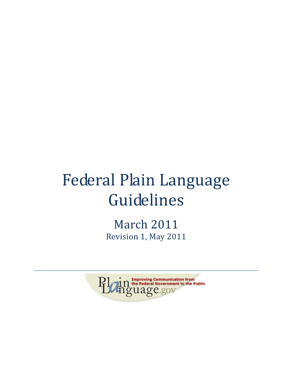 Federal Plain Language Guidelines (PDF)