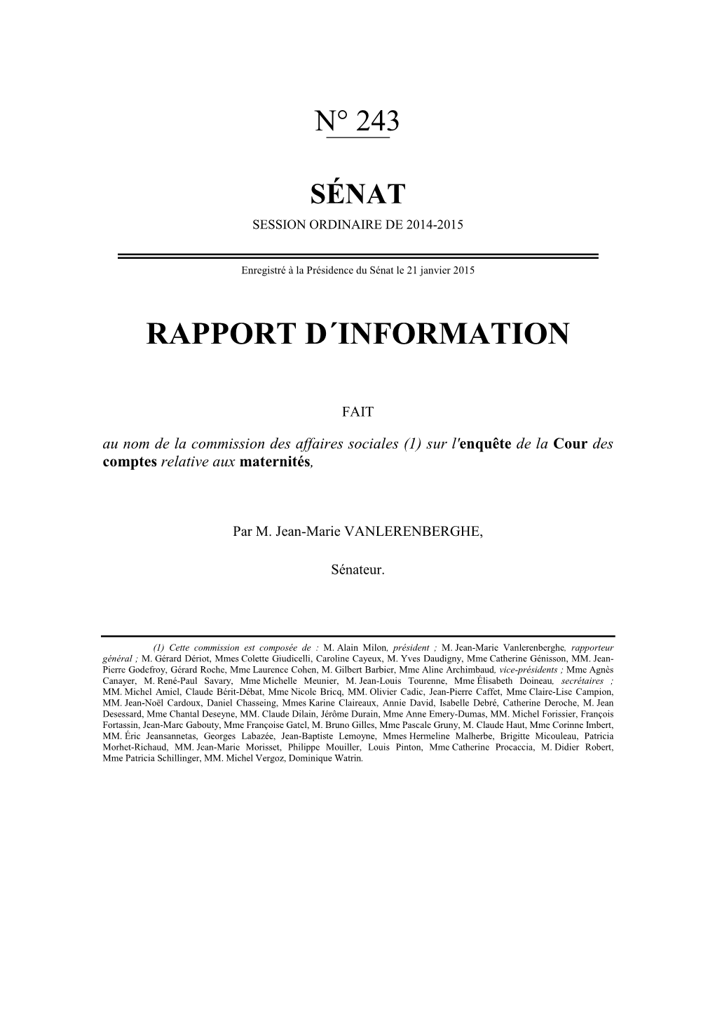 1-Rapport Cour Des Comptes Maternités