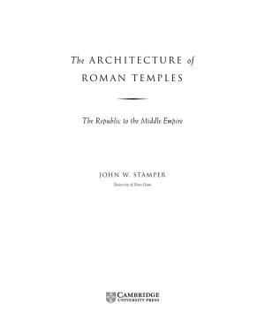 The Architecture of Roman Temples