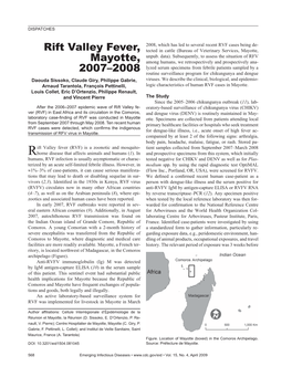 Rift Valley Fever, Mayotte, 2007–2008