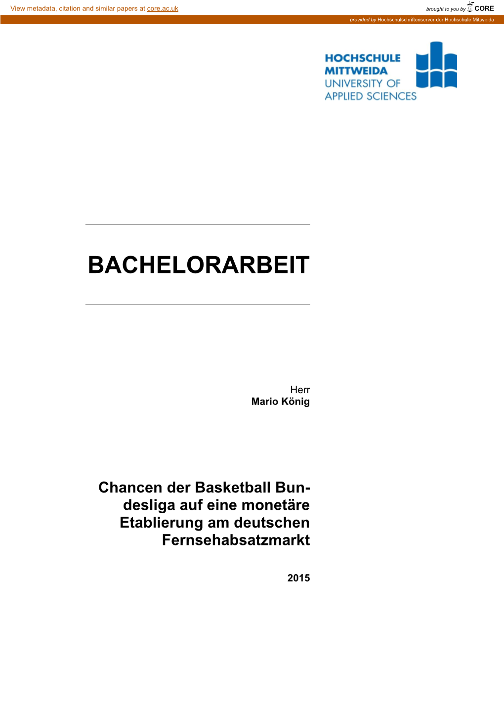 Bachelorarbeit