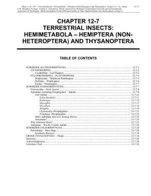 Volume 2, Chapter 12-7: Terrestrial Insects: Hemimetabola