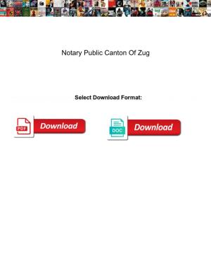 Notary Public Canton of Zug