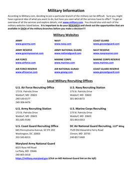 Military Information