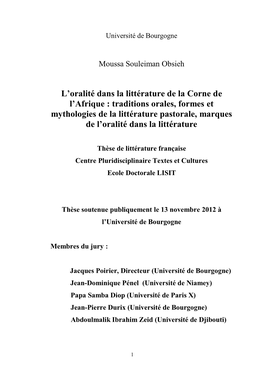 Traditions Orales, Formes Et Mythologies De La Littérature Pastorale, Marques De L’Oralité Dans La Littérature