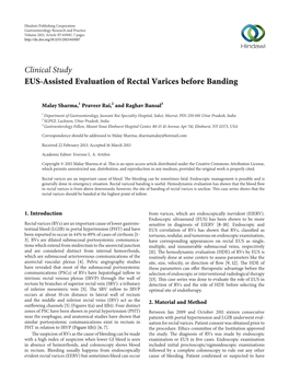 EUS-Assisted Evaluation of Rectal Varices Before Banding