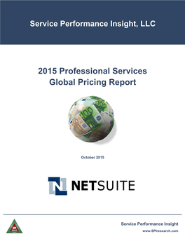 2015 Professional Services Global Pricing Report