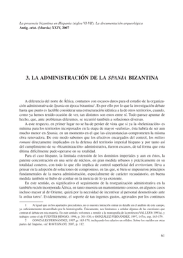 3. La Administración De La Spania Bizantina