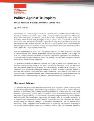 Politics Against Trumpism the US Midterm Elections and What Comes Next