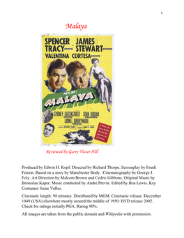 Thorpe's Malaya (1949)