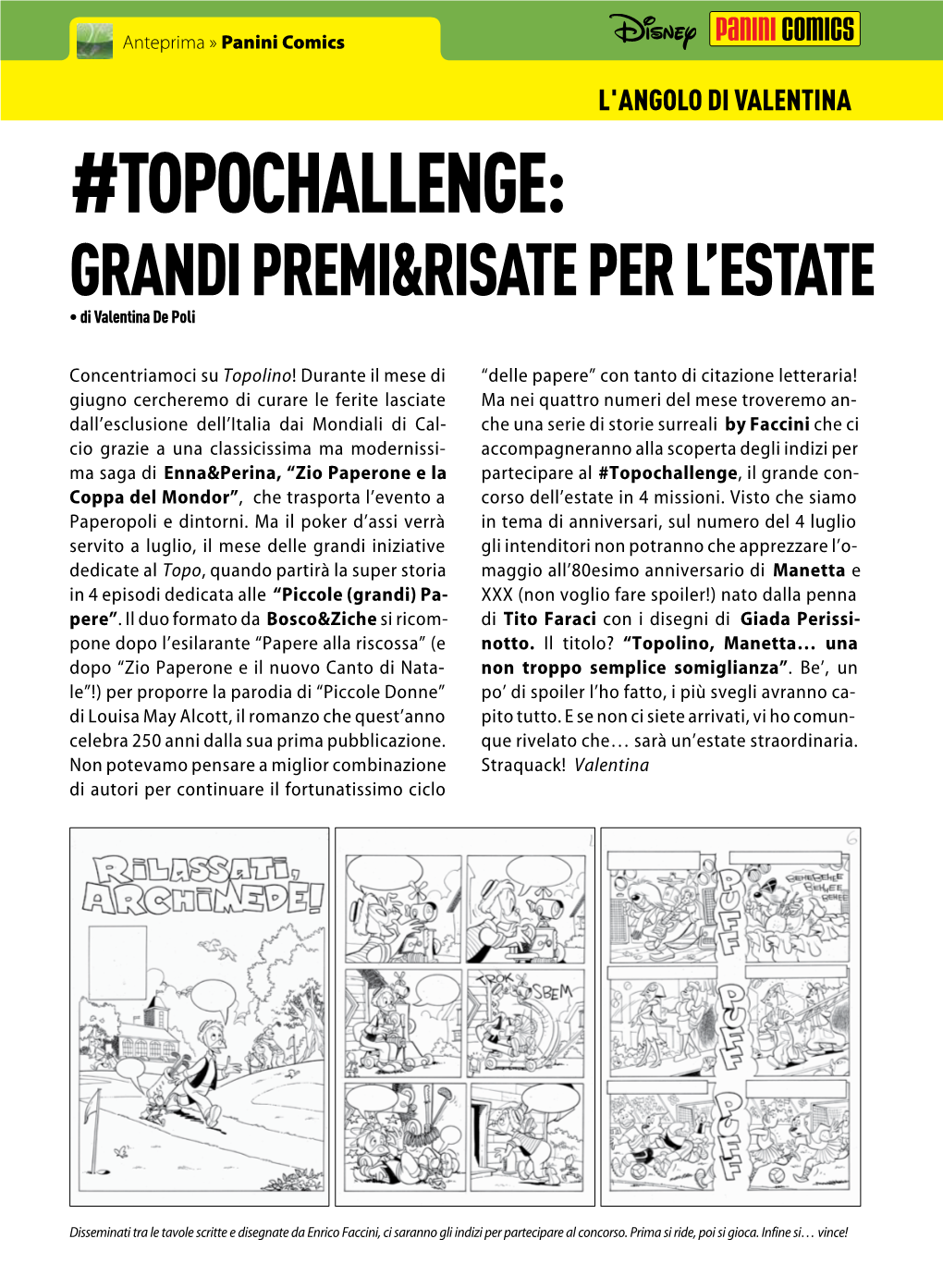 Disney Anteprima » Panini Comics TESORI MADE in ITALY 10 - MASSIMO DE VITA 4 10 4 DI 4