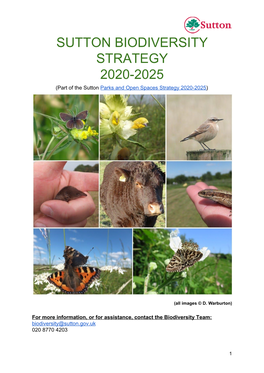 Sutton Biodiversity Strategy 2020-2025