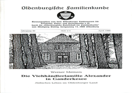 Die Viehhändlerfamilie Alexander in Ganderkesee Jüdisches Leben Im Oldenburger Land