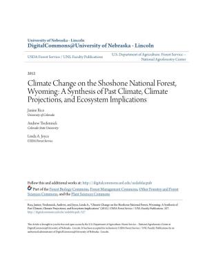 Climate Change on the Shoshone National Forest, Wyoming: A