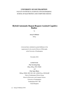 Hybrid Automatic Repeat Request Assisted Cognitive Radios