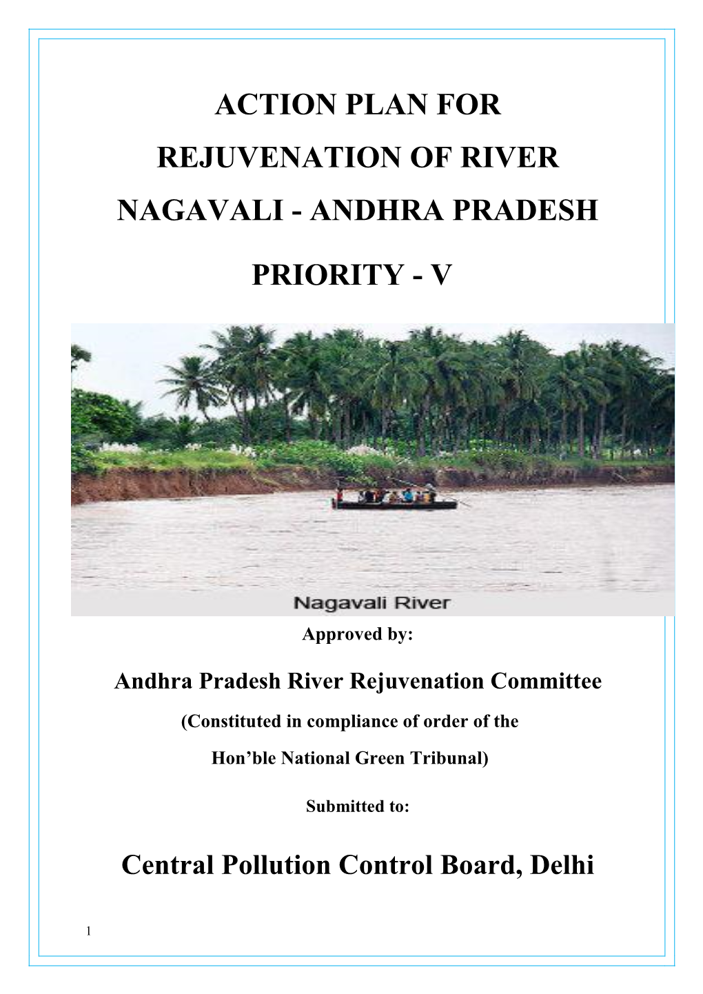 Action Plan for Rejuvenation of River Nagavali - Andhra Pradesh