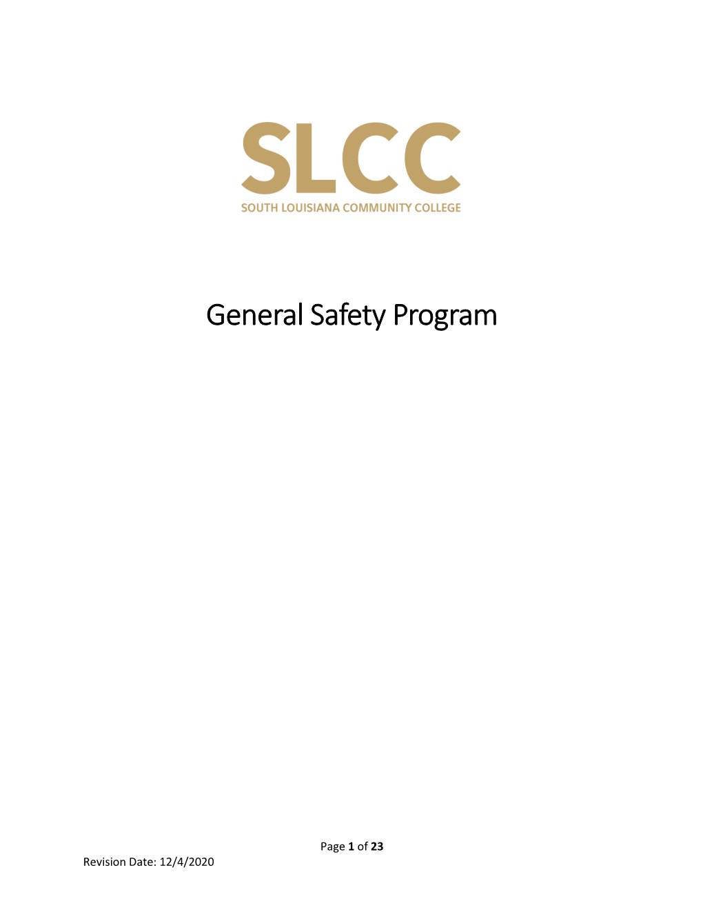 Our General Safety Program