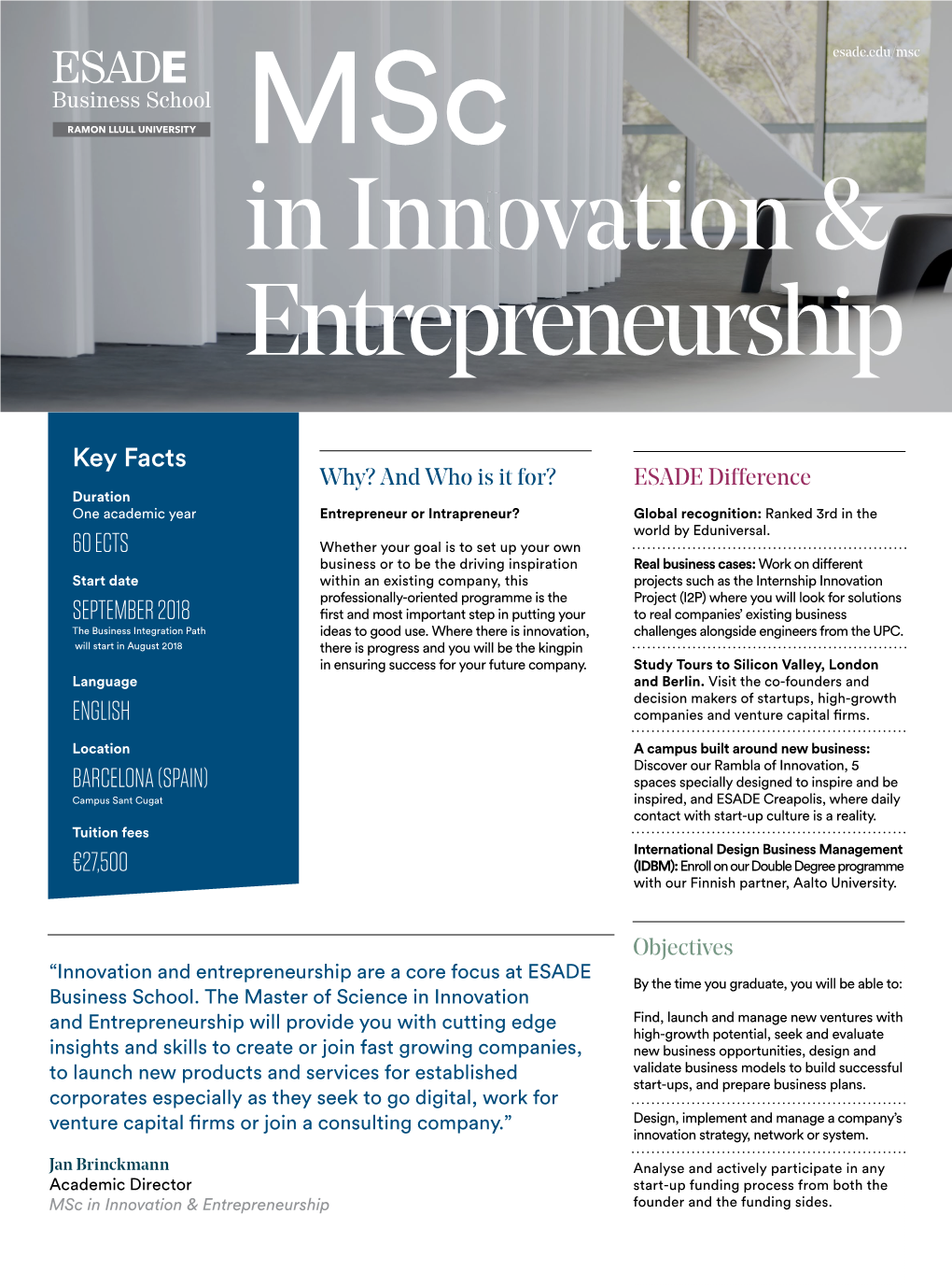 In Innovation & Entrepreneurship