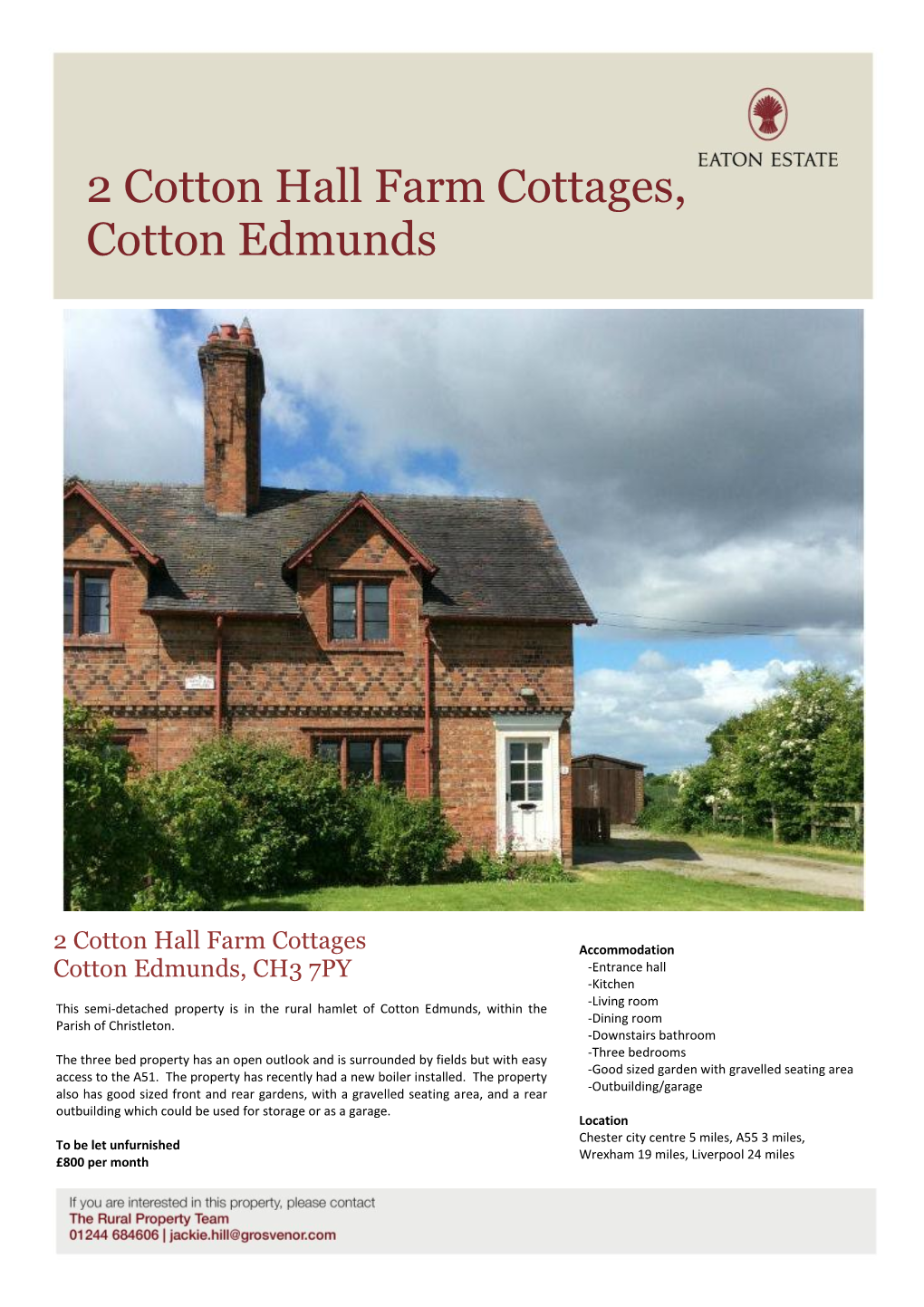2 Cotton Hall Farm Cottages, Cotton Edmunds