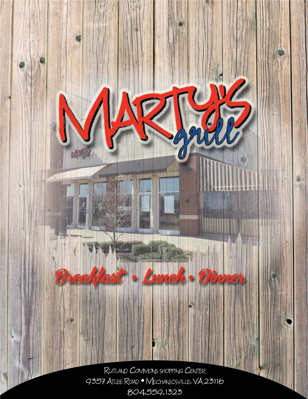 Download Marty's Grill Menu (PDF)