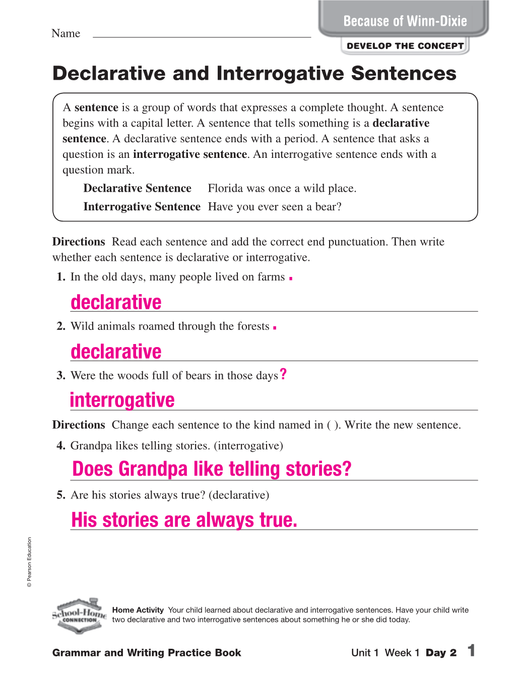 Interrogative and Declarative Sentences.Pdf