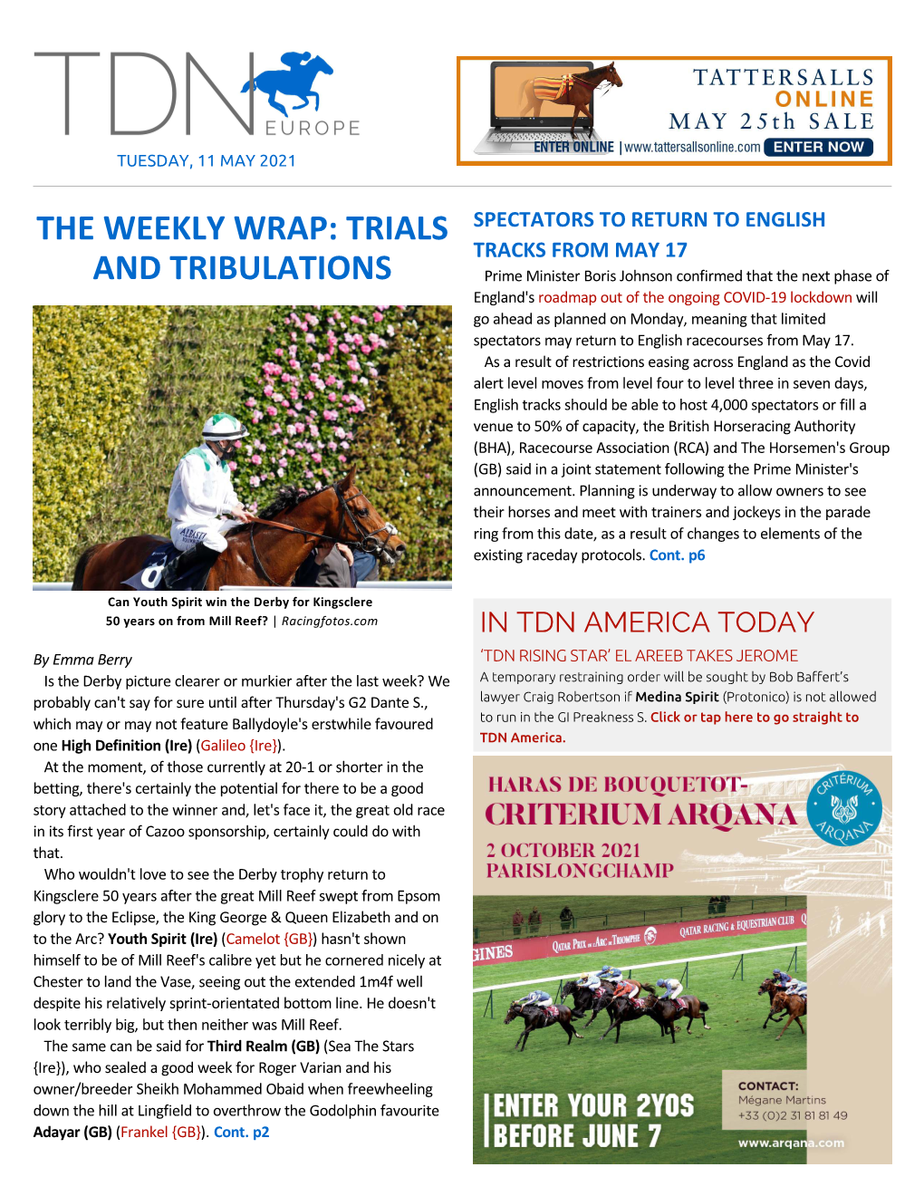 Tdn Europe • Page 2 of 13 • Thetdn.Com Tuesday • 11 May 2021
