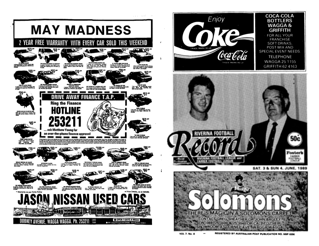 Wagga& May Madness Griffith for All Your Franchise 2 Year Free Warranty- with Every Car Sold This Weekend Soft Drinks, Post Mix and Special Event Needs