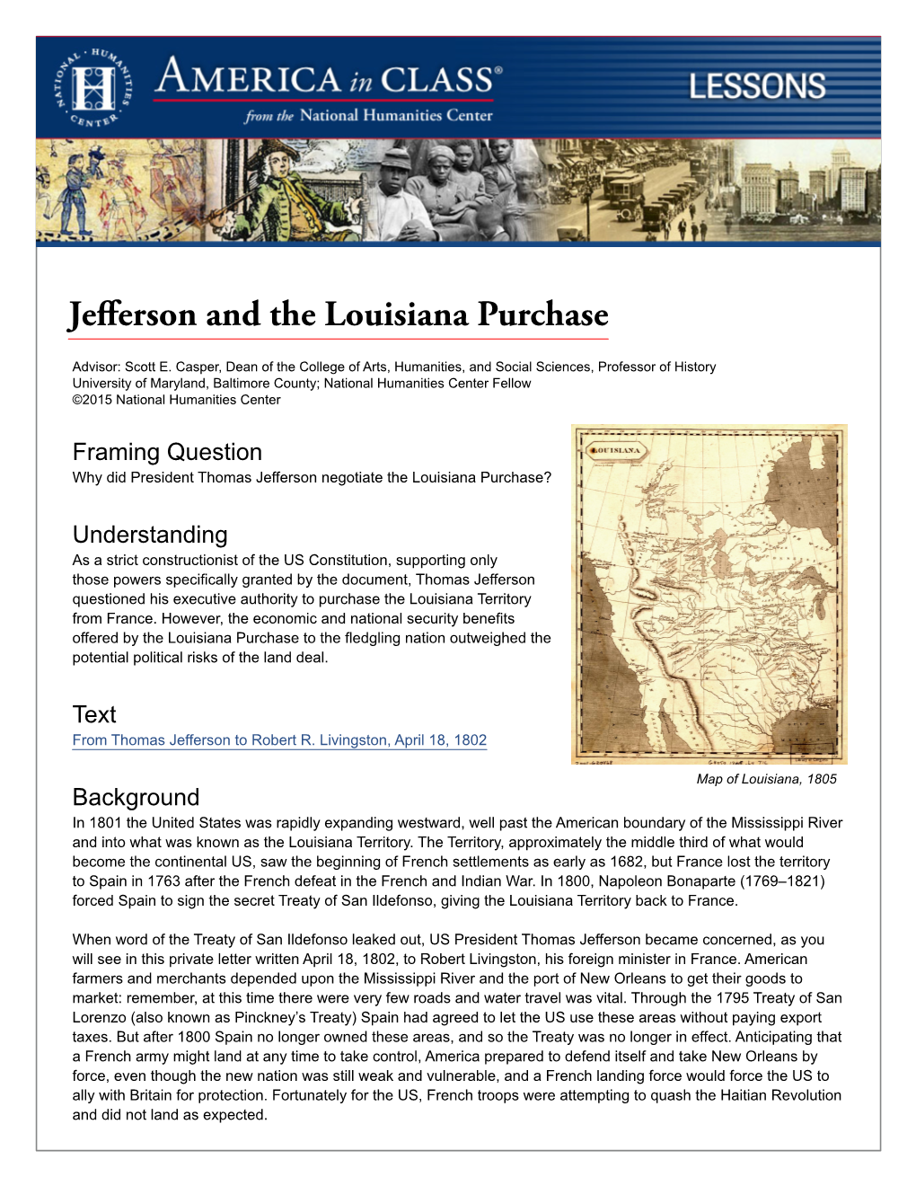 Jefferson and the Louisiana Purchase