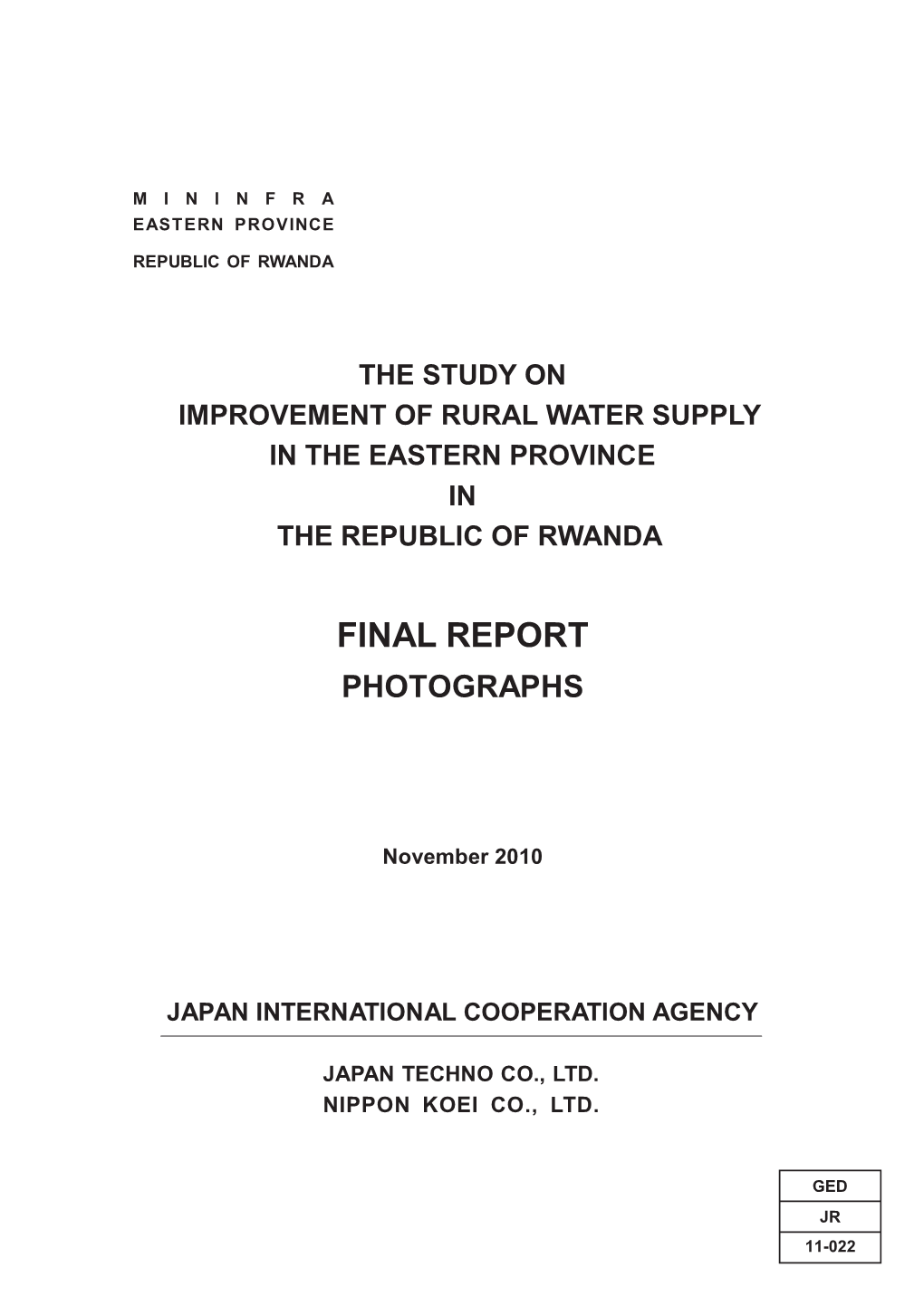 Final Report Photographs