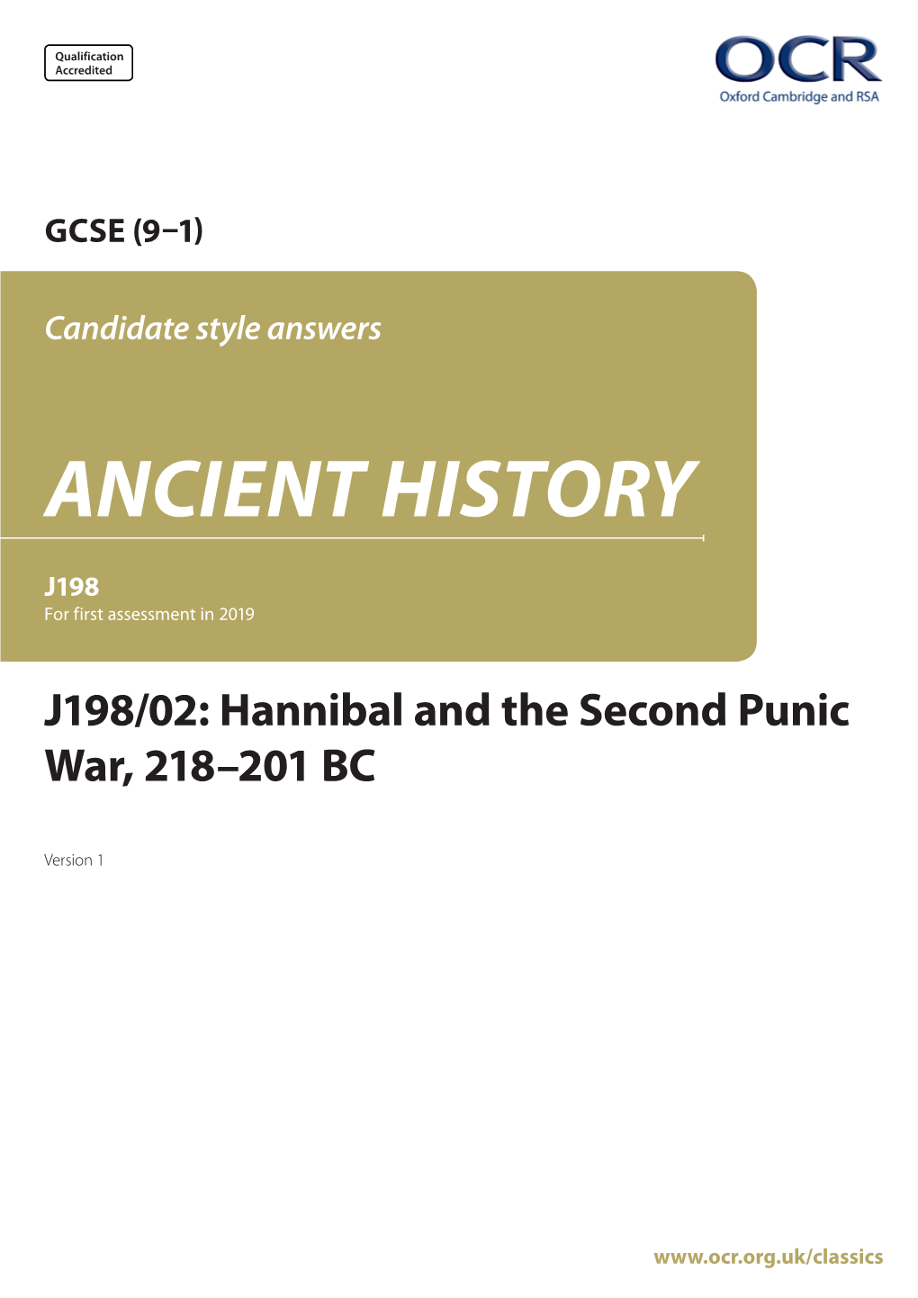 Hannibal and the Second Punic War, 218-201 BC