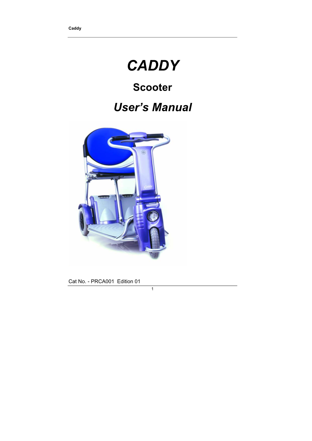 CADDY Scooter User's Manual