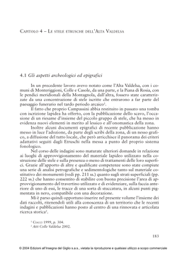 IV. Le Stele Etrusche Dell'alta Valdelsa