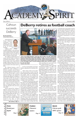 Deberry Retires As Football Coach Succeeds to Coach the Finest Young People in America and Work Daily with the Best Coaches in NCAA Football