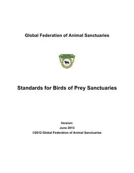 Standards for Birds of Prey Sanctuaries