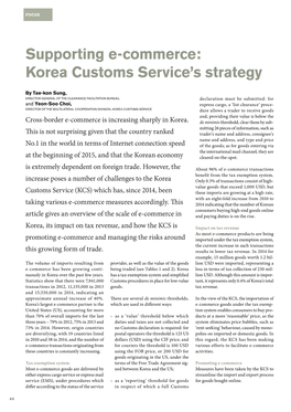 Supporting E-Commerce: Korea Customs Service's Strategy