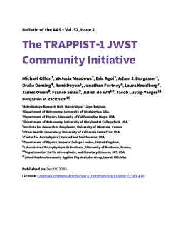 The TRAPPIST-1 JWST Community Initiative