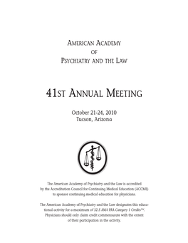 41St Annual Meeting