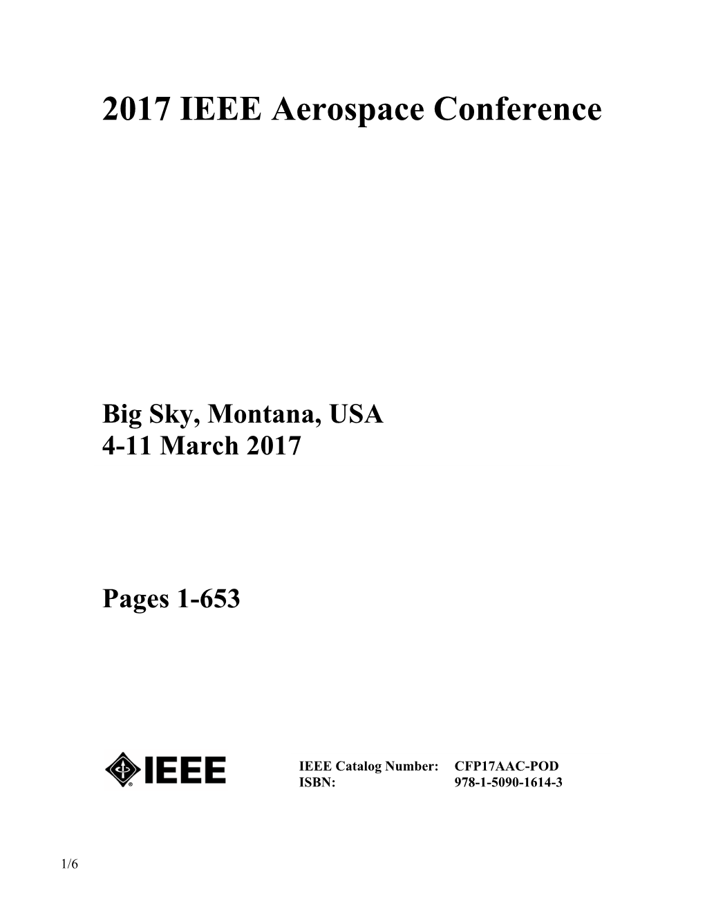 2017 IEEE Aerospace Conference