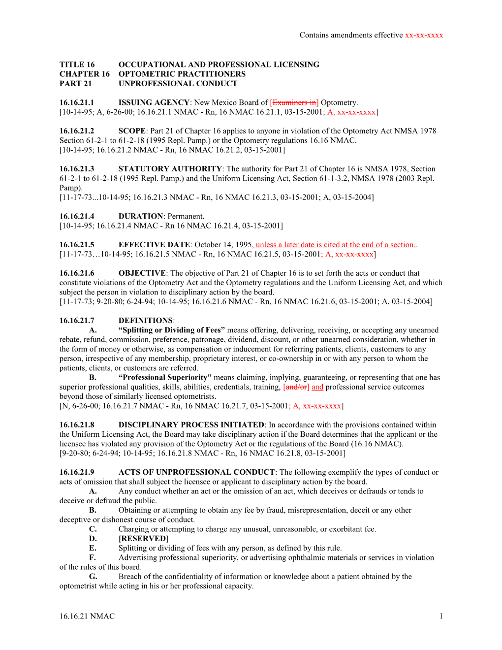 Title 16 Occupational and Professional Licensing s1