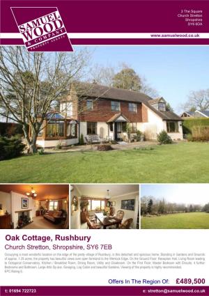 Oak Cottage, Rushbury