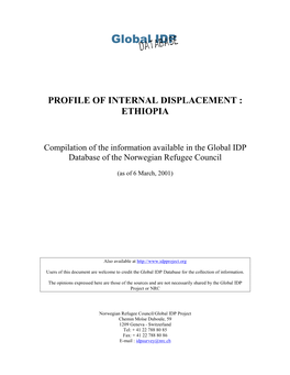 Profile of Internal Displacement : Ethiopia